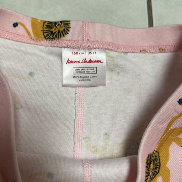 Hannah Andersson lion pajama bottoms girls 14 - Picture 2 of 4